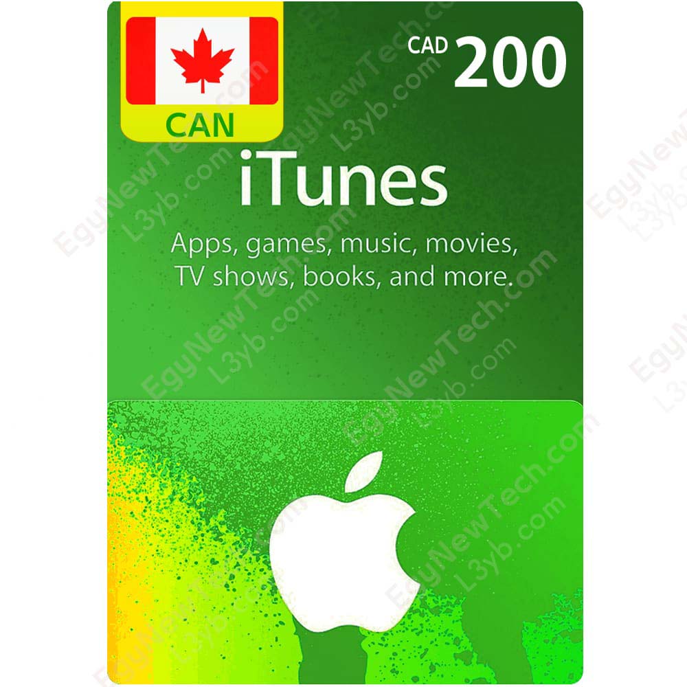 CDN 200 Canada iTunes Gift Card Digital Code